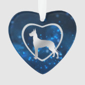 Blue Star Lights Great Dane Hunde Ornament (Vorderseite)