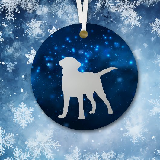 Blue Star Lights Labrador Retriever Dog Weihnachte Ornament Aus Metall