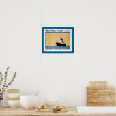 Blue Star Line Poster (Küche)