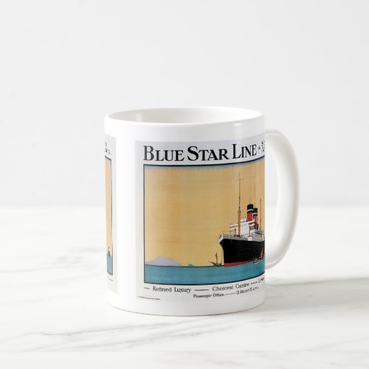 Blue Star Liner Kaffeetasse (VorderseiteRechts)