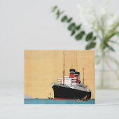 Blue Star Liner Postkarte (Stehend Vorderseite)