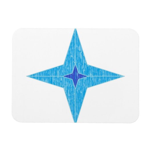 Blue Star Magnet (Horizontal)