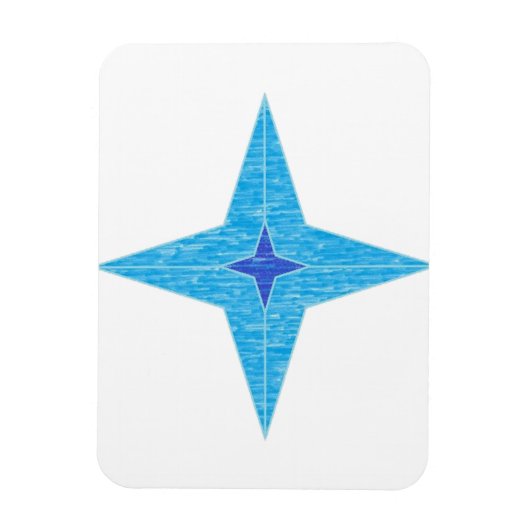 Blue Star Magnet (Vertikal)