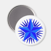 Blue Star Magnet (Vorderseite/Rückseite)