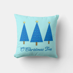 Blue Star Muster Moderne Weihnachtsbaumen Kissen