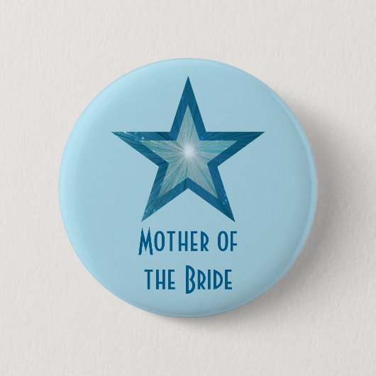Blue Star "Mutter der Braut" Schaltfläche blau Button (Vorderseite)