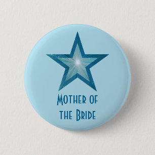 Blue Star "Mutter der Braut" Schaltfläche blau Button