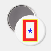 Blue Star Mutter Magnet (Vorderseite/Rückseite)