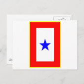 Blue Star Mutter Postkarte (Vorne/Hinten)