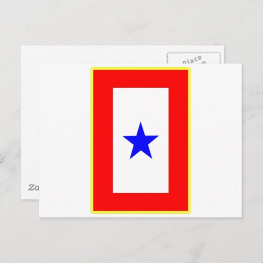 Blue Star Mutter Postkarte (Vorne/Hinten)