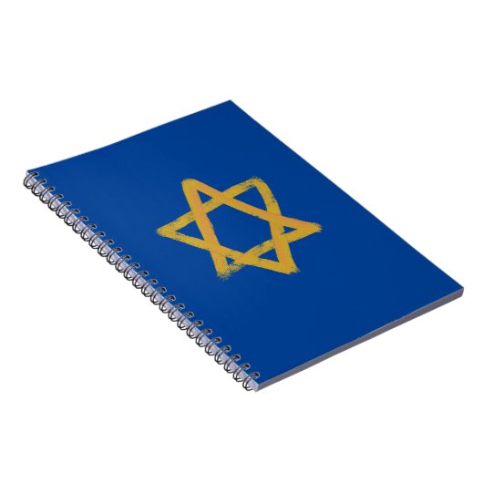 Blue Star of David Notebook Notizblock (Rechte Seite)