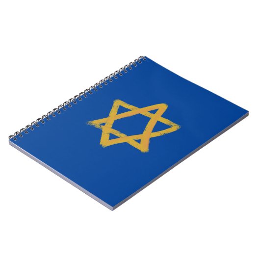 Blue Star of David Notebook Notizblock (Linke Seite)