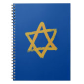 Blue Star of David Notebook Notizblock (Vorderseite)
