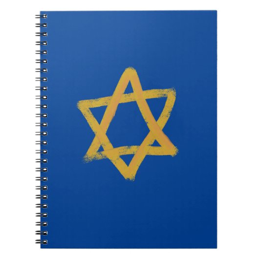 Blue Star of David Notebook Notizblock (Vorderseite)