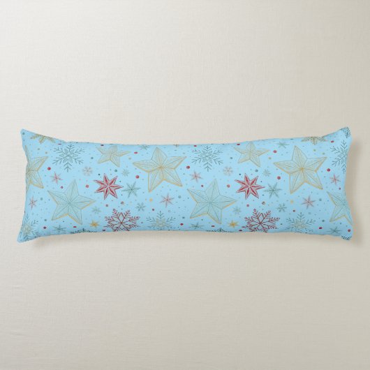 "Blue Star Pattern Body Pillow Seitenschläferkissen (Vorderseite)