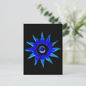Blue Star Postkarte (Stehend Vorderseite)