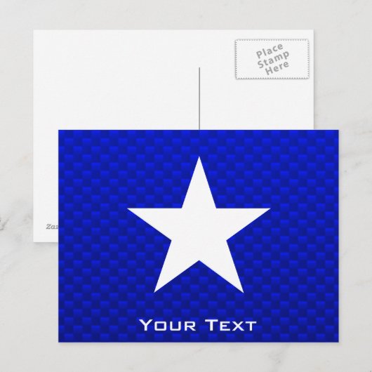 Blue Star Postkarte (Vorne/Hinten)