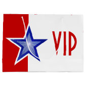 Blue Star Red Print VIP Geschenktasche Großer Große Geschenktüte (Rückseite)
