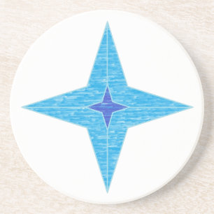 Blue Star Sandstein Untersetzer