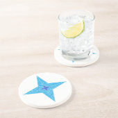 Blue Star Sandstein Untersetzer (Seite)