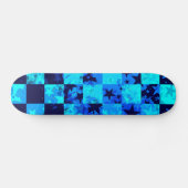 Blue Star Schachbrett Skateboard (Horizontal)