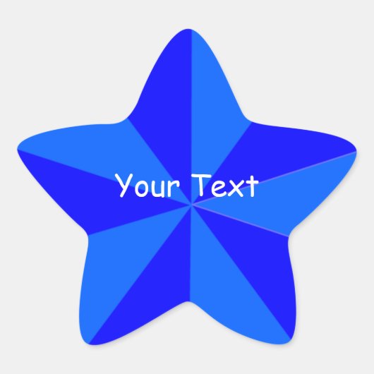 Blue Star Shape Sticker (Vorderseite)