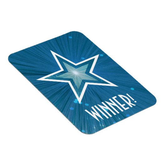 Blue Star 'Sieger' flexibler Magnet (Rechte Seite)