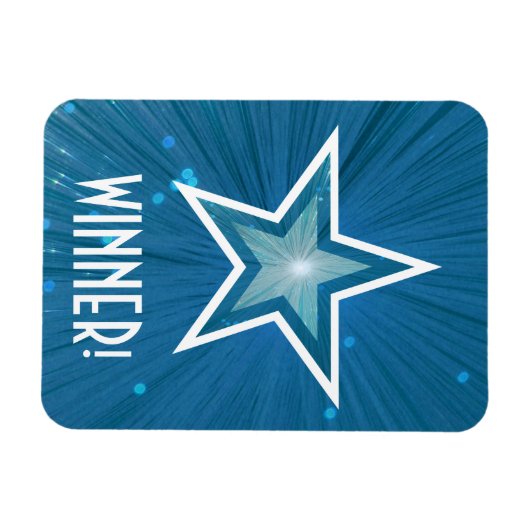 Blue Star 'Sieger' flexibler Magnet (Horizontal)