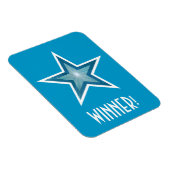 Blue Star 'Sieger' flexibler Magnet blau (Rechte Seite)
