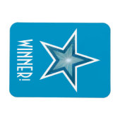 Blue Star 'Sieger' flexibler Magnet blau (Horizontal)