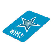 Blue Star 'Sieger' flexibler Magnet blau (Linke Seite)