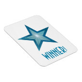 Blue Star 'Sieger' flexibler Magnet weiß (Rechte Seite)