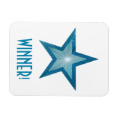 Blue Star 'Sieger' flexibler Magnet weiß (Horizontal)