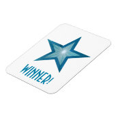Blue Star 'Sieger' flexibler Magnet weiß (Linke Seite)