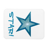 Blue Star 'STAR' flexibler Magnet weiß (Horizontal)