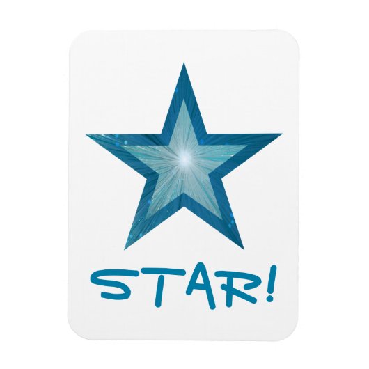 Blue Star 'STAR' flexibler Magnet weiß (Vertikal)