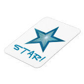 Blue Star 'STAR' flexibler Magnet weiß (Linke Seite)