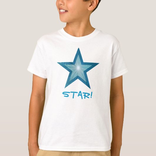 Blue Star 'STAR' Kinder T - Shirt (Vorderseite)