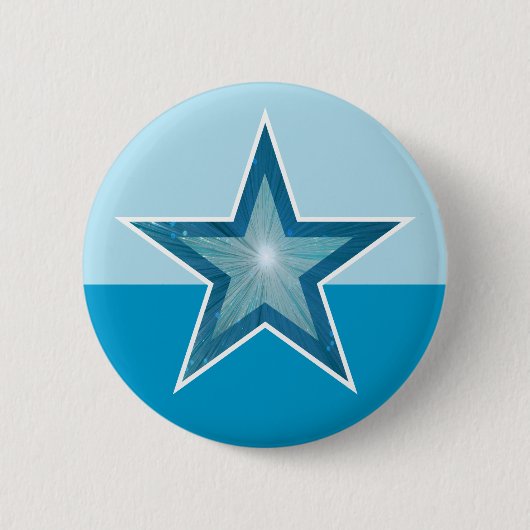 Blue Star-Taste zwei Töne blau Button (Vorderseite)