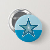 Blue Star-Taste zwei Töne blau Button (Vorne & Hinten)