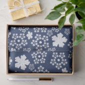 Blue Star und Snowflake Weihnachten Winter Pattern Seidenpapier (Geschenk)