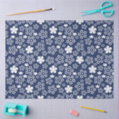 Blue Star und Snowflake Weihnachten Winter Pattern Seidenpapier (Basteln)