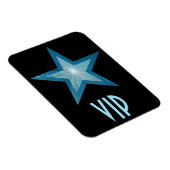 Blue Star "VIP" flexibler Magnet schwarz (Rechte Seite)