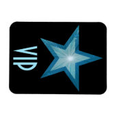 Blue Star "VIP" flexibler Magnet schwarz (Horizontal)