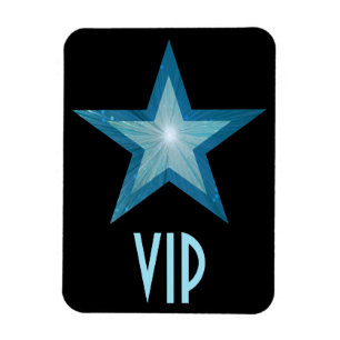 Blue Star "VIP" flexibler Magnet schwarz