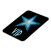 Blue Star "VIP" flexibler Magnet schwarz (Linke Seite)