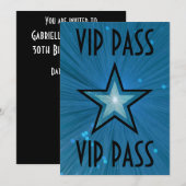Blue Star "VIP PASS" Einladung schwarz (Vorne/Hinten)