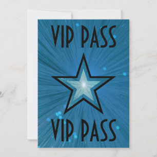 Blue Star "VIP PASS" Einladung schwarz
