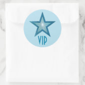 Blue Star VIP Rundaufkleber blass blau Runder Aufkleber (Tasche)
