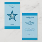 Blue Star Visitenkarte Blaue Streifen vertikal (Vorne/Hinten)